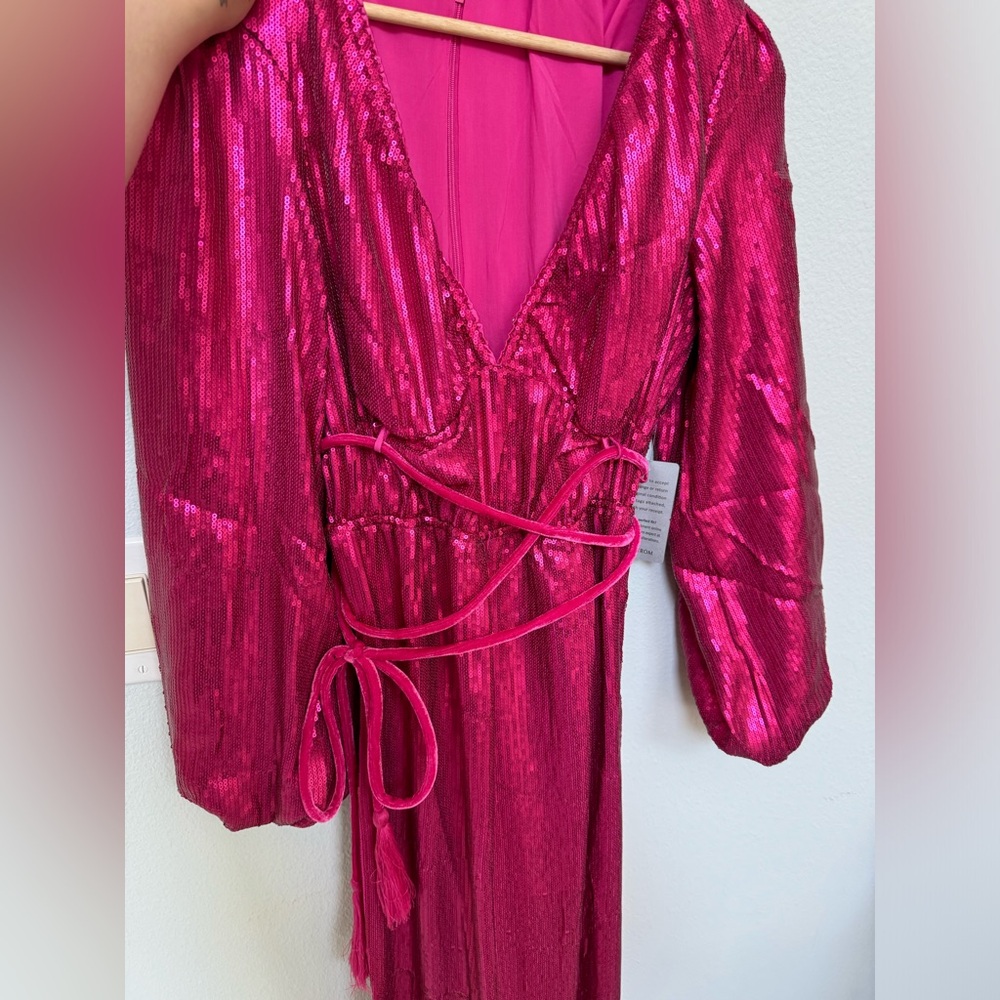 BTFL SEQUIN Pink Junpsuit NWT
